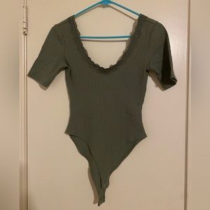 Olive Short Sleeved Body Suit